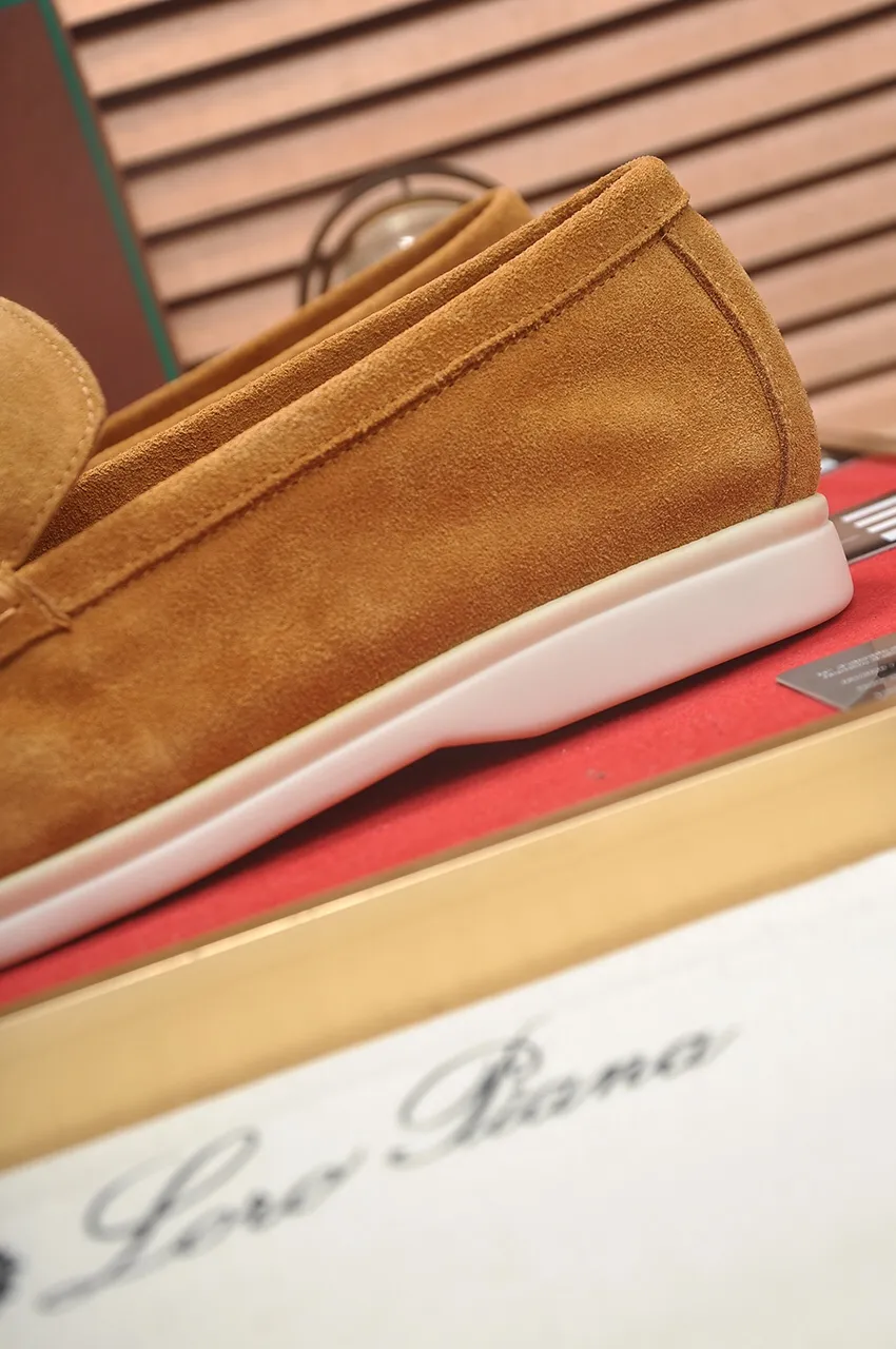 Men's shoes 💰400💶[𝐥𝐨𝐫𝐨 𝐏𝐢𝐚𝐧𝐚] [Couple model] High-end quality, affordable price, LP classic loafers, Italian treasure brand, the only brand that can match Hermès! Only after wearing it do we know that we can’t live up to our feet. Women’s code: 35-40 (customized sizes 34, 41, 42 are non-returnable) Men’s code: 38-44 (customized 45, 46, 47, 48 are non-refundable) Fabric: Customized imported cashmere Lining: Customized imported fetal cowhide Foot: Imported benzene-dyed calfskin Outsole: Exclusive original glass rubber outsole